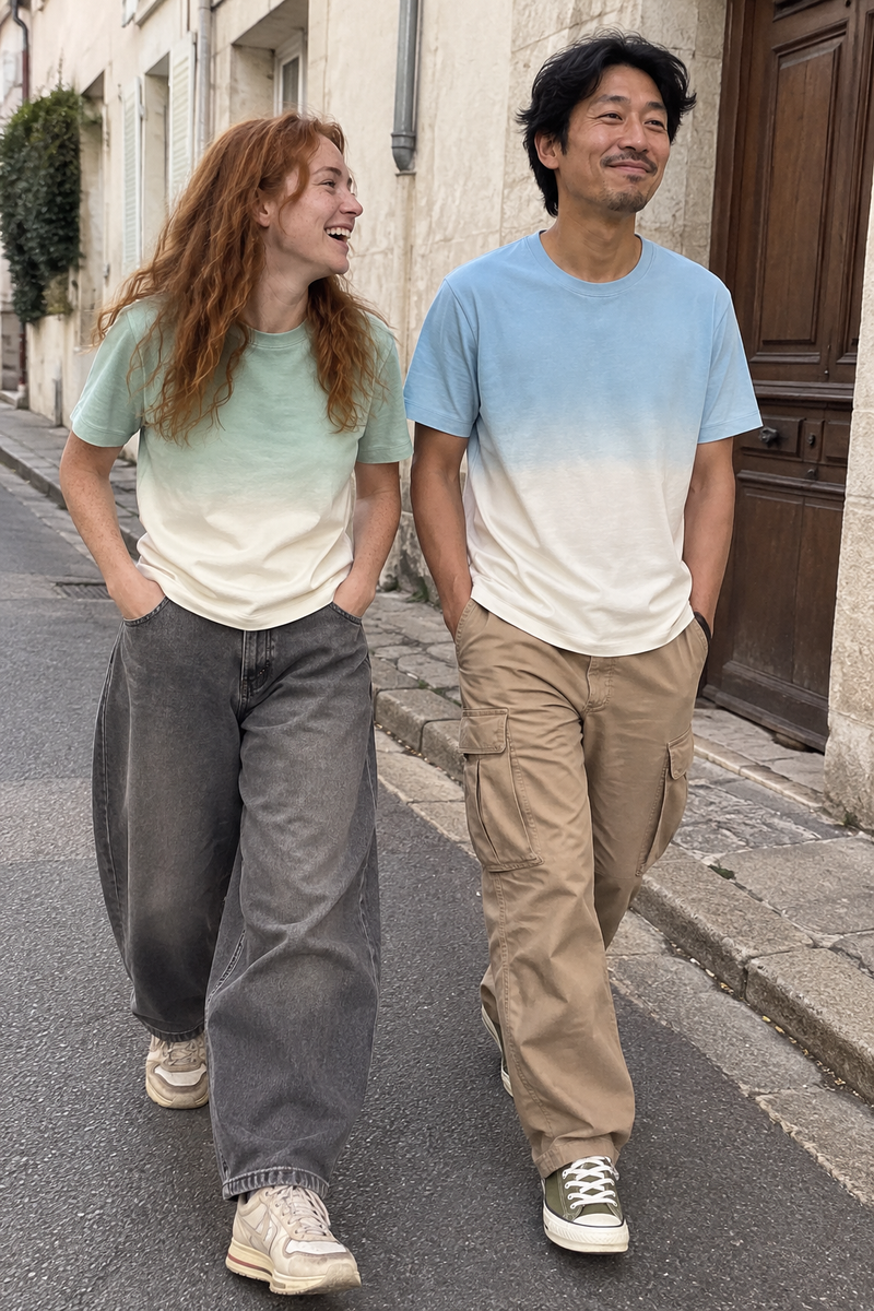 T-shirt écoresponsable Dip Dye unisexe