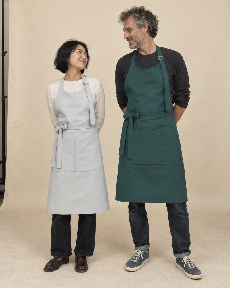 Tablier avec poche en coton Bio