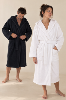 Peignoir de bain à capuche bio