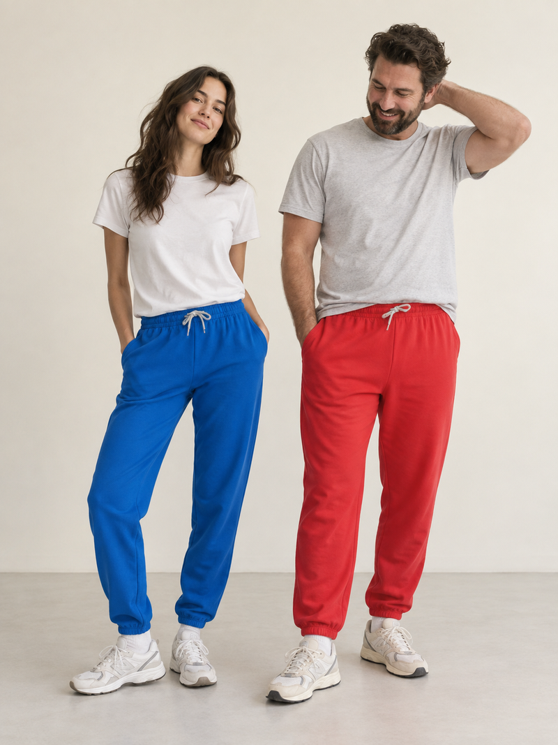 Pantalon de jogging en coton léger unisexe