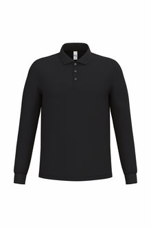 Polo piqué manches longue homme