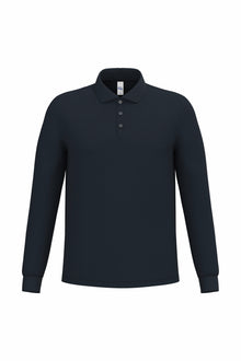 Polo piqué manches longue homme