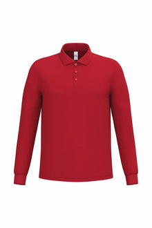 Polo piqué manches longue homme