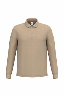 Polo piqué manches longue homme