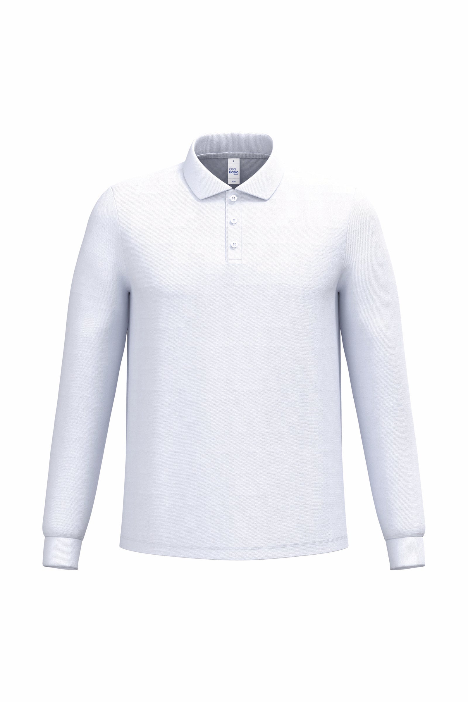 Polo piqué manches longue homme