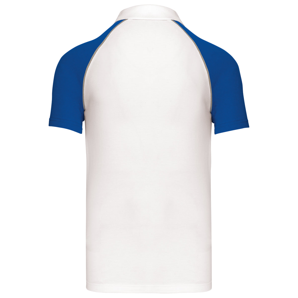 blanc, bleu royal, dos