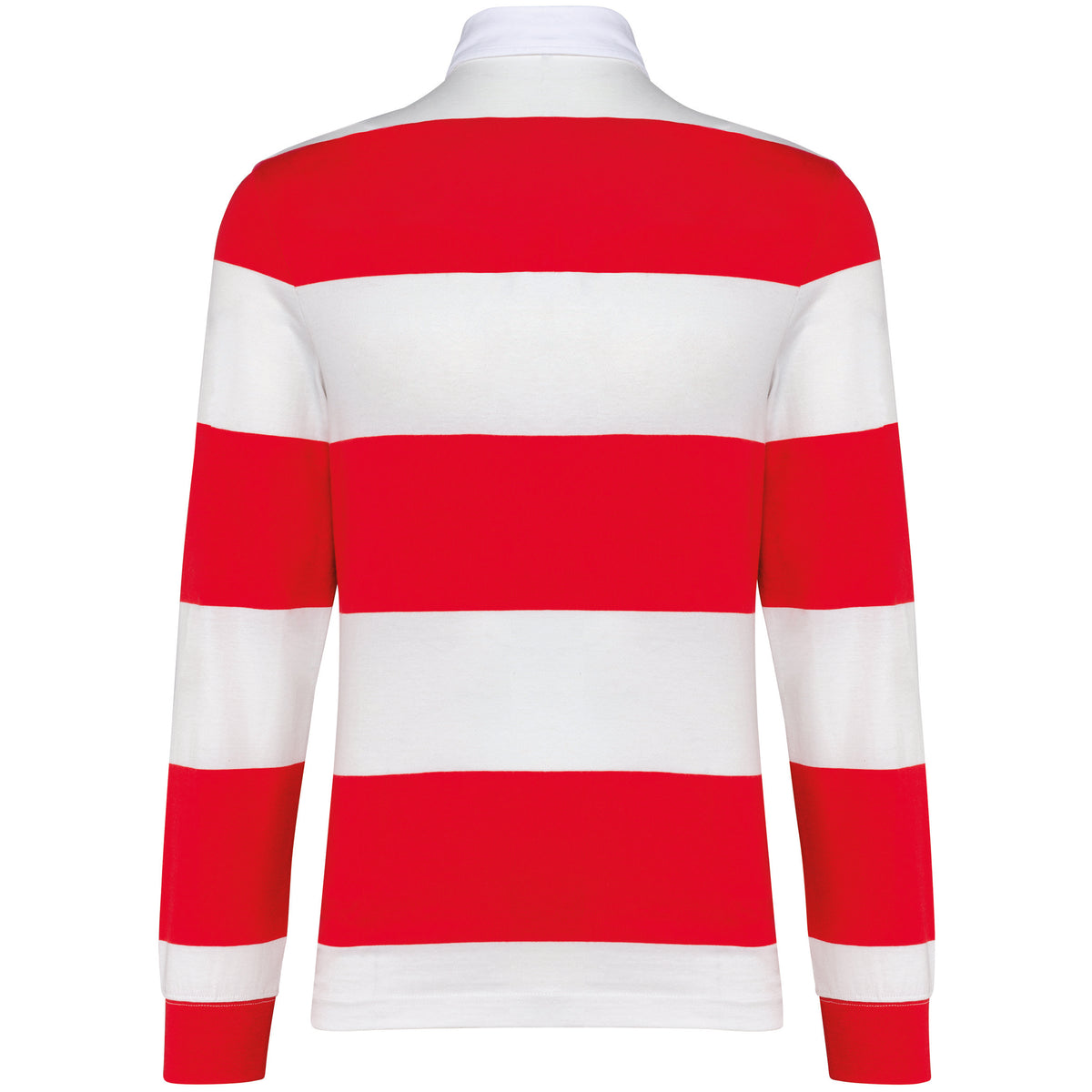 rouge, rayures blanche, dos