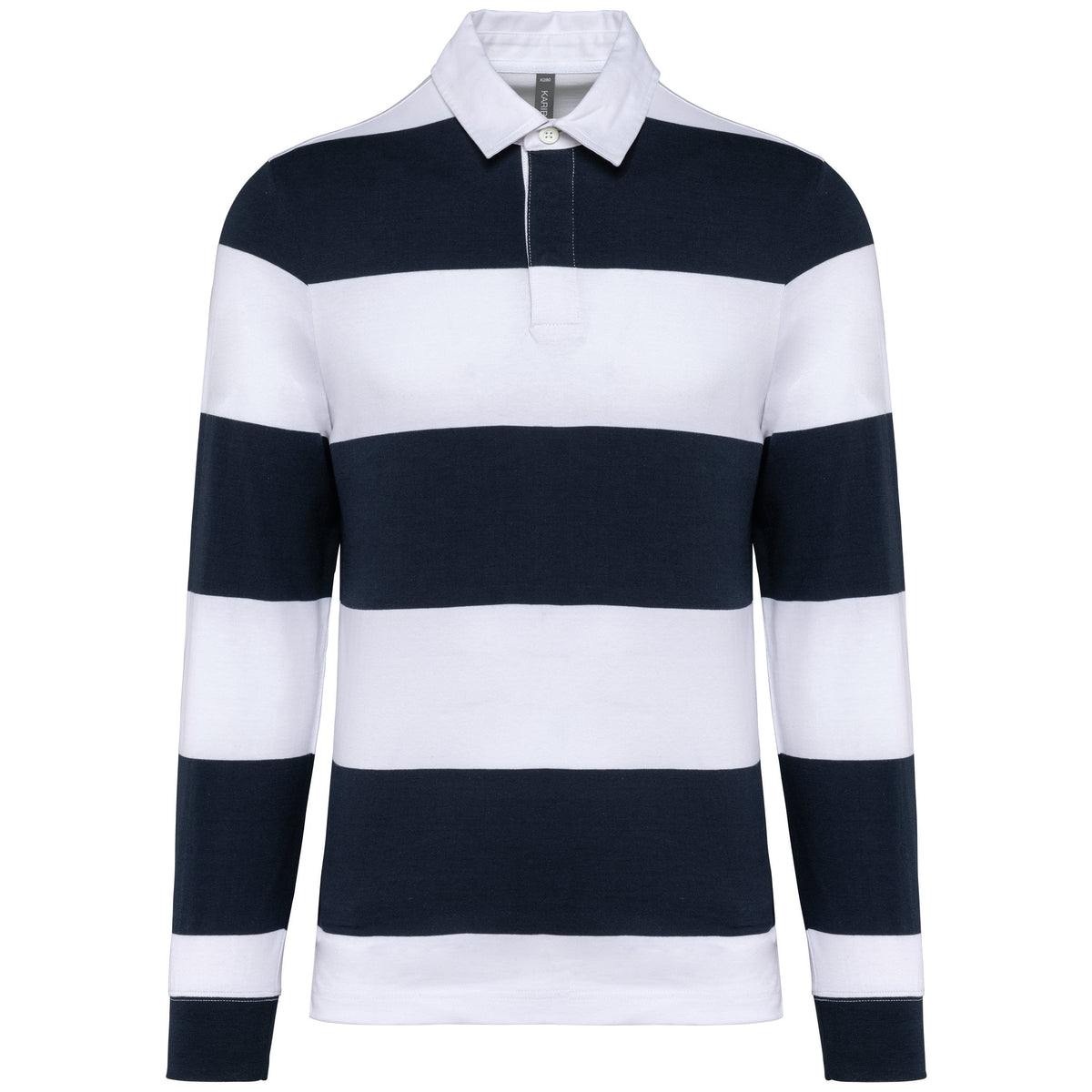 bleu marine, rayures blanche, avant