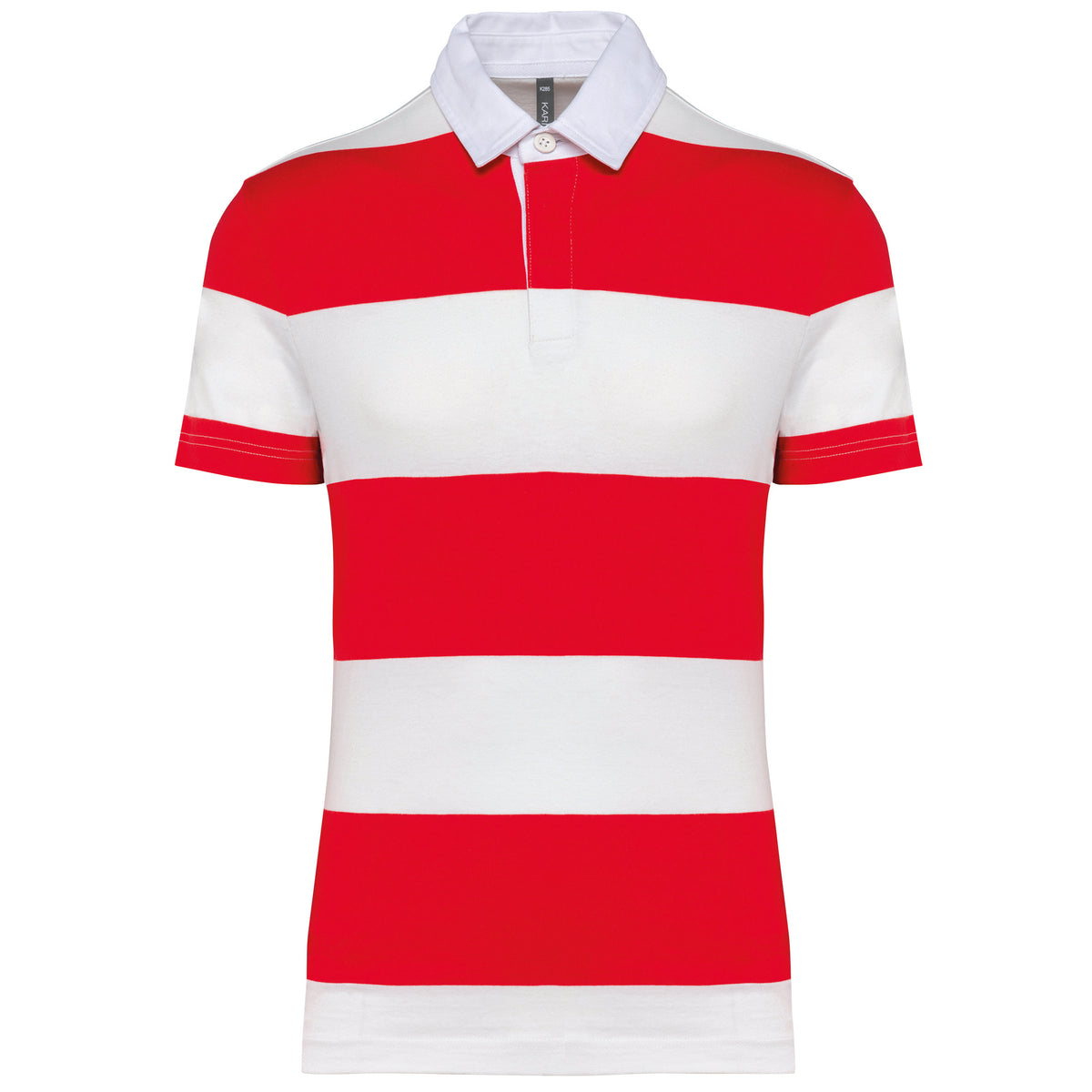 rouge, rayures blanche, avant
