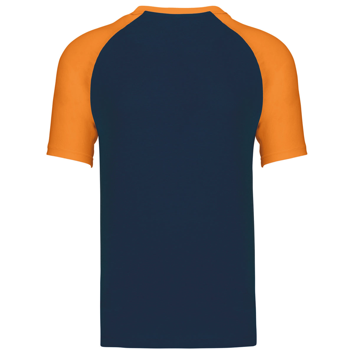 bleu marine, orange, dos