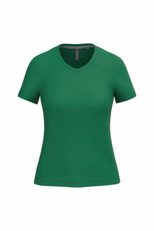 T-shirt col V manches courtes femme