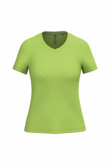 T-shirt col V manches courtes femme