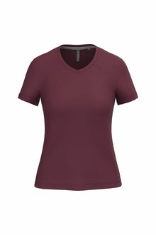 T-shirt col V manches courtes femme