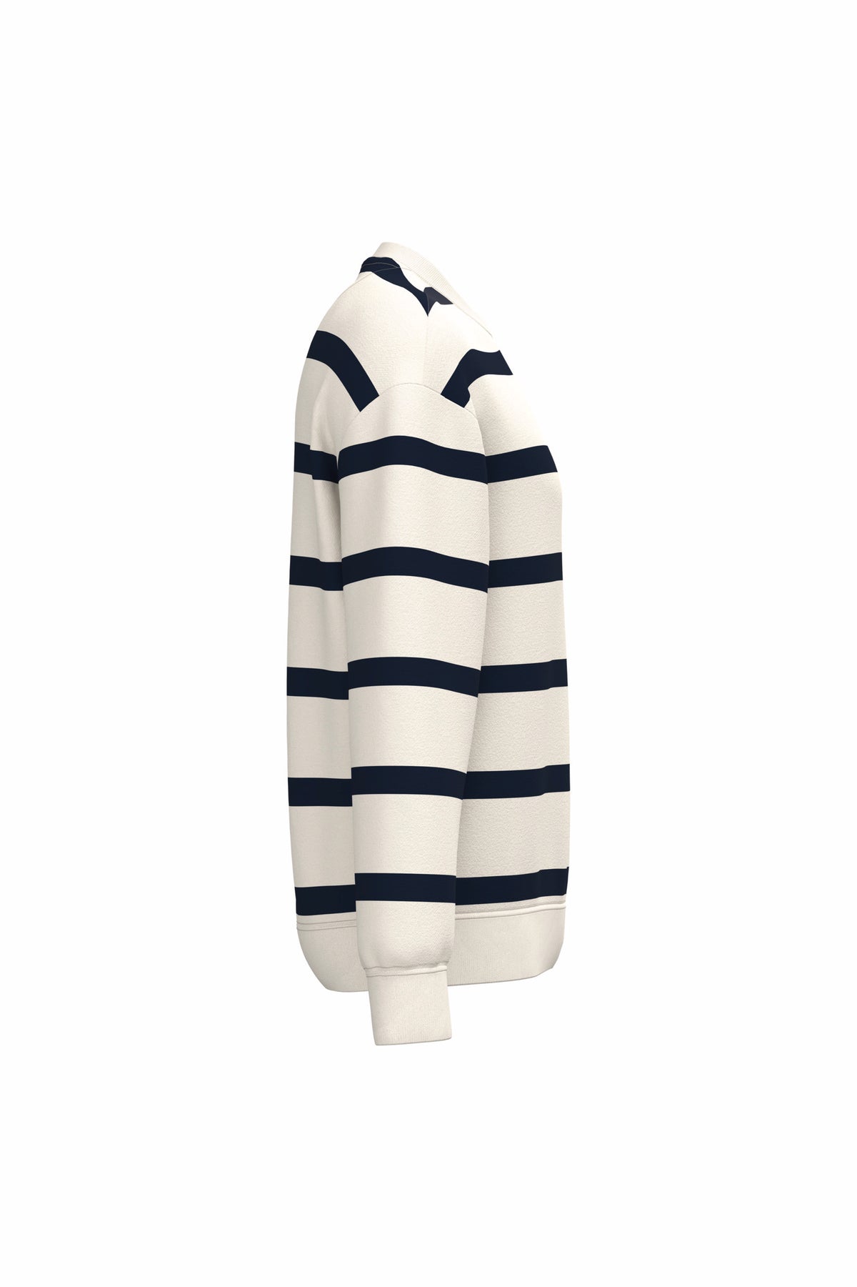 bleu ivoire rayé, droite