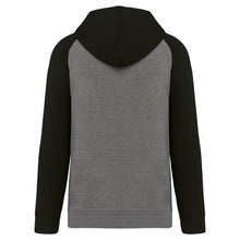 Sweat-shirt à capuche bicolore unisexe