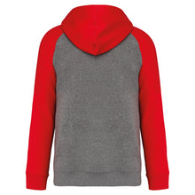 Sweat-shirt à capuche bicolore unisexe