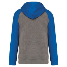 Sweat-shirt à capuche bicolore unisexe