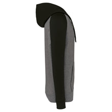 Sweat-shirt à capuche bicolore unisexe
