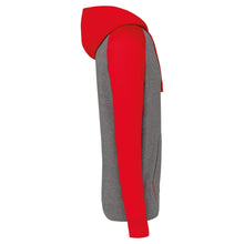 Sweat-shirt à capuche bicolore unisexe
