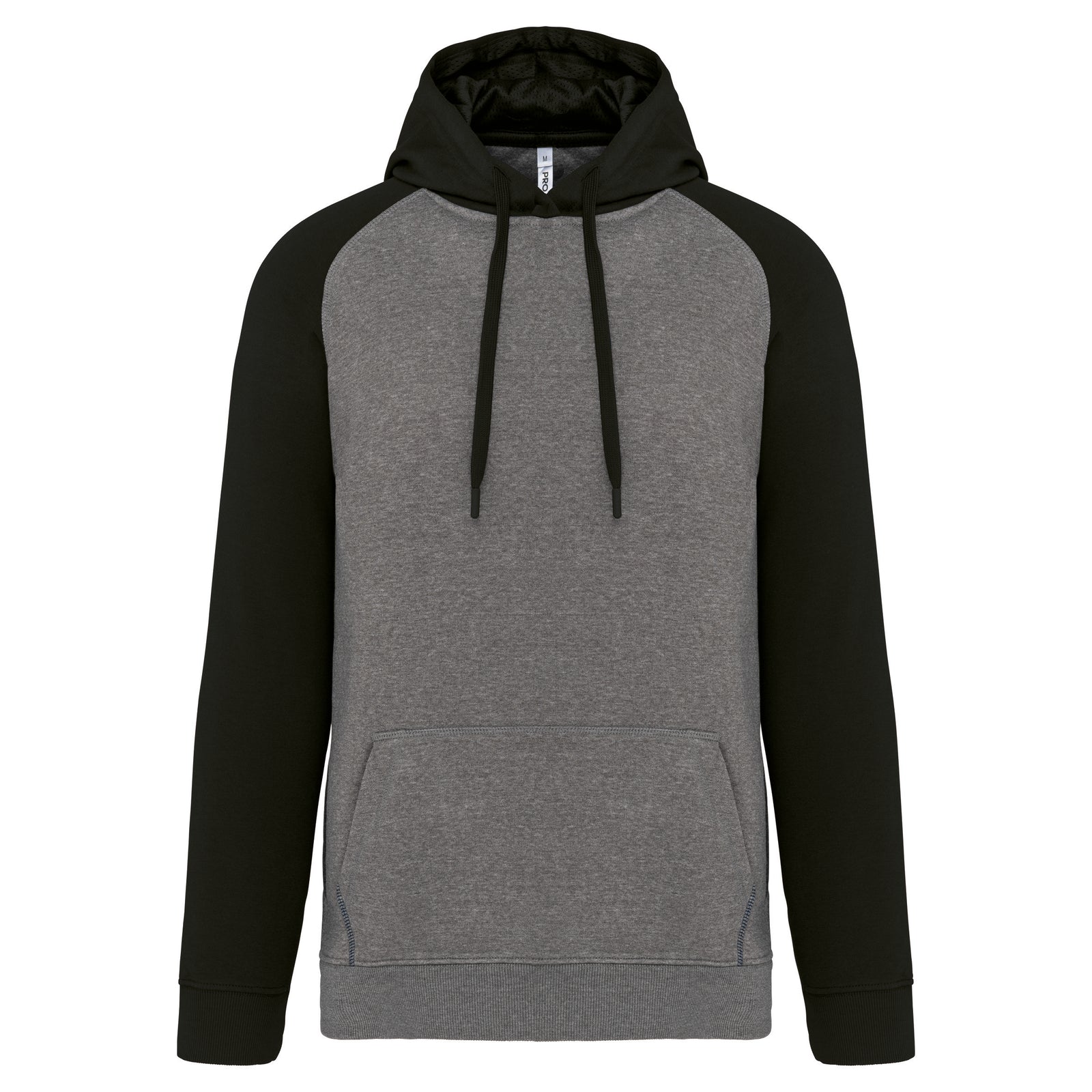 Sweat-shirt à capuche bicolore unisexe