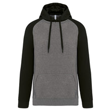 Sweat-shirt à capuche bicolore unisexe