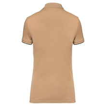 Polo contrasté manches courtes femme
