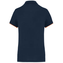 Polo contrasté manches courtes femme