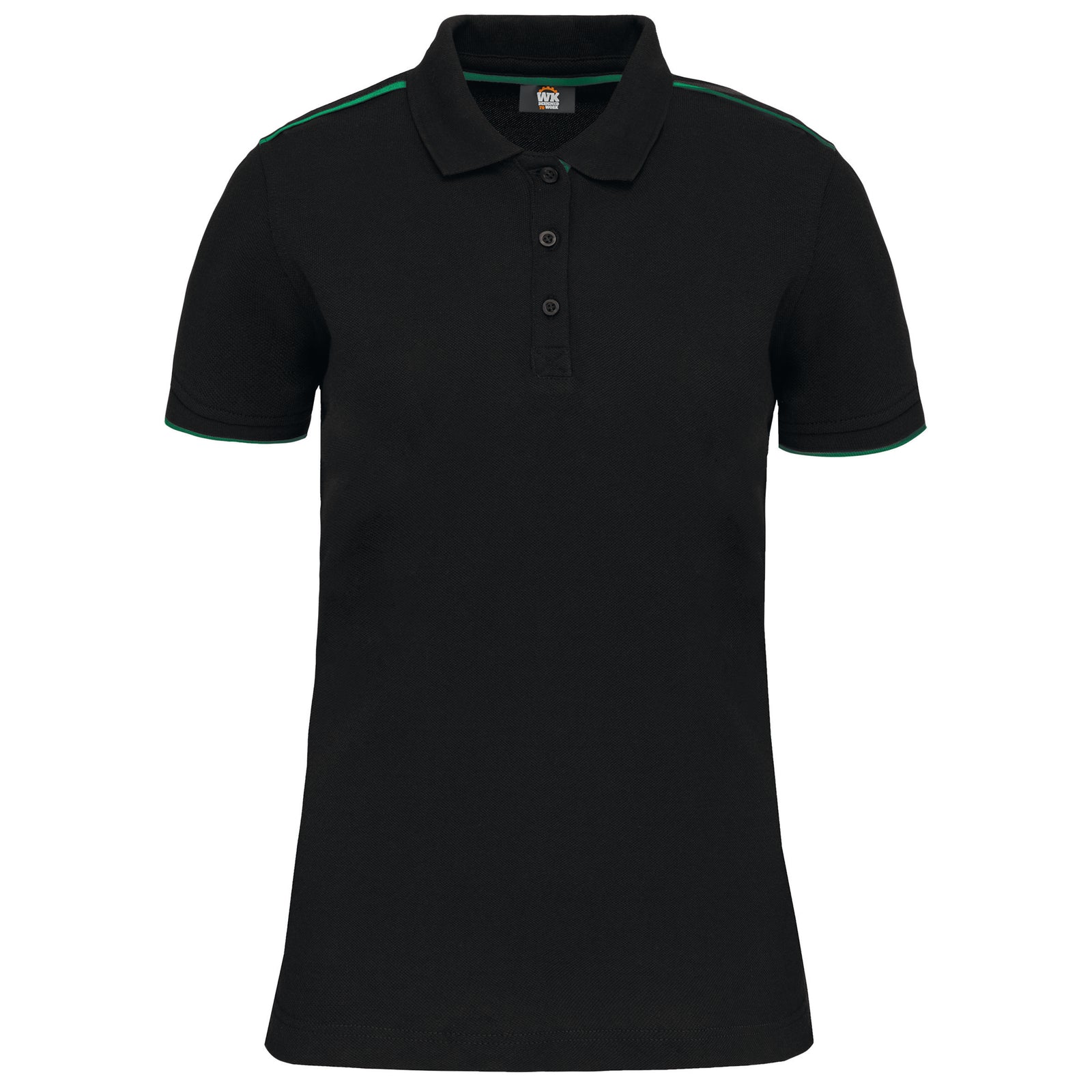 Polo contrasté manches courtes femme