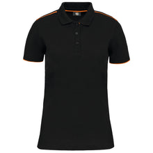 Polo contrasté manches courtes femme