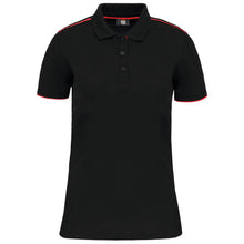 Polo contrasté manches courtes femme