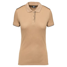 Polo contrasté manches courtes femme