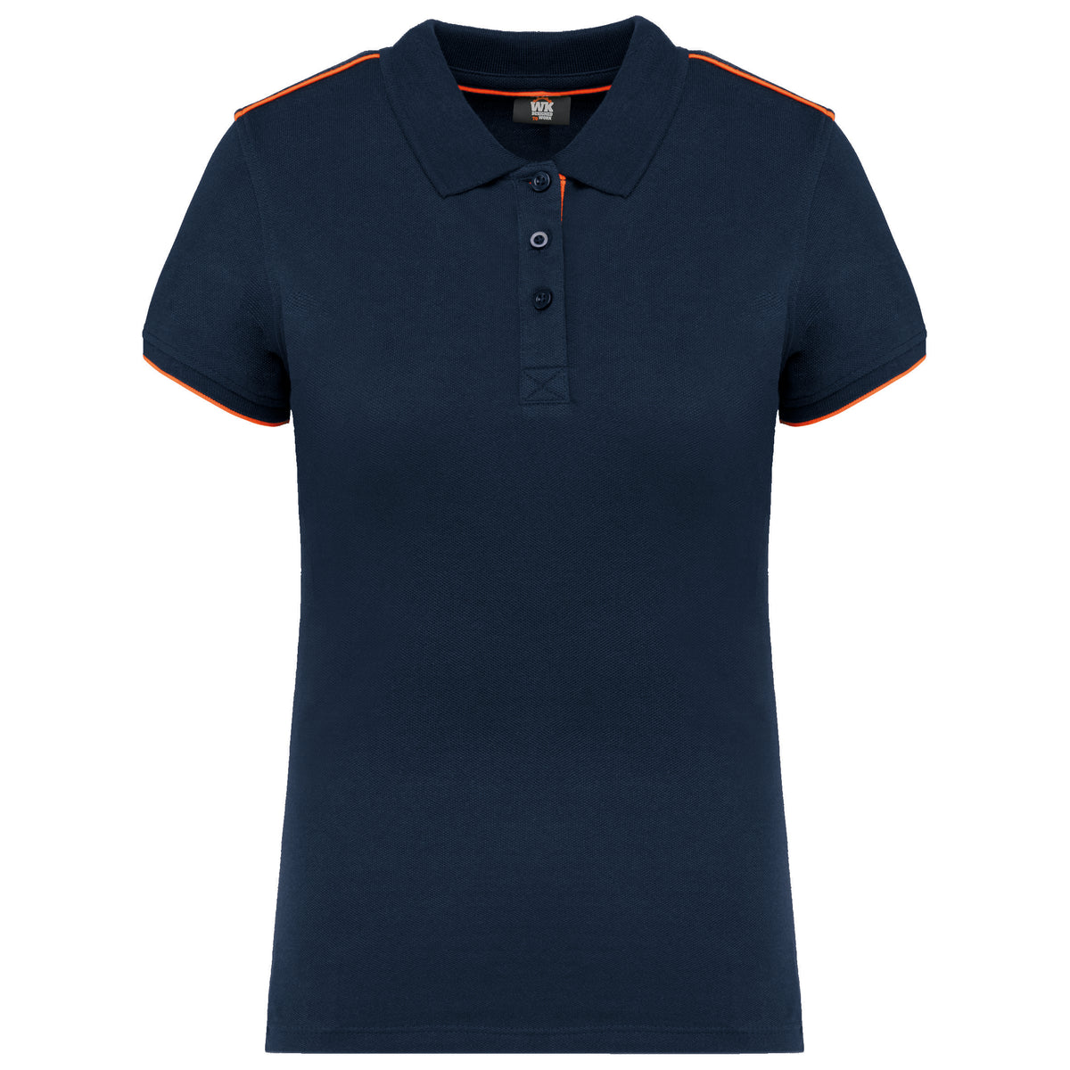 bleu marine, orange flash, avant
