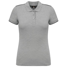 Polo contrasté manches courtes femme