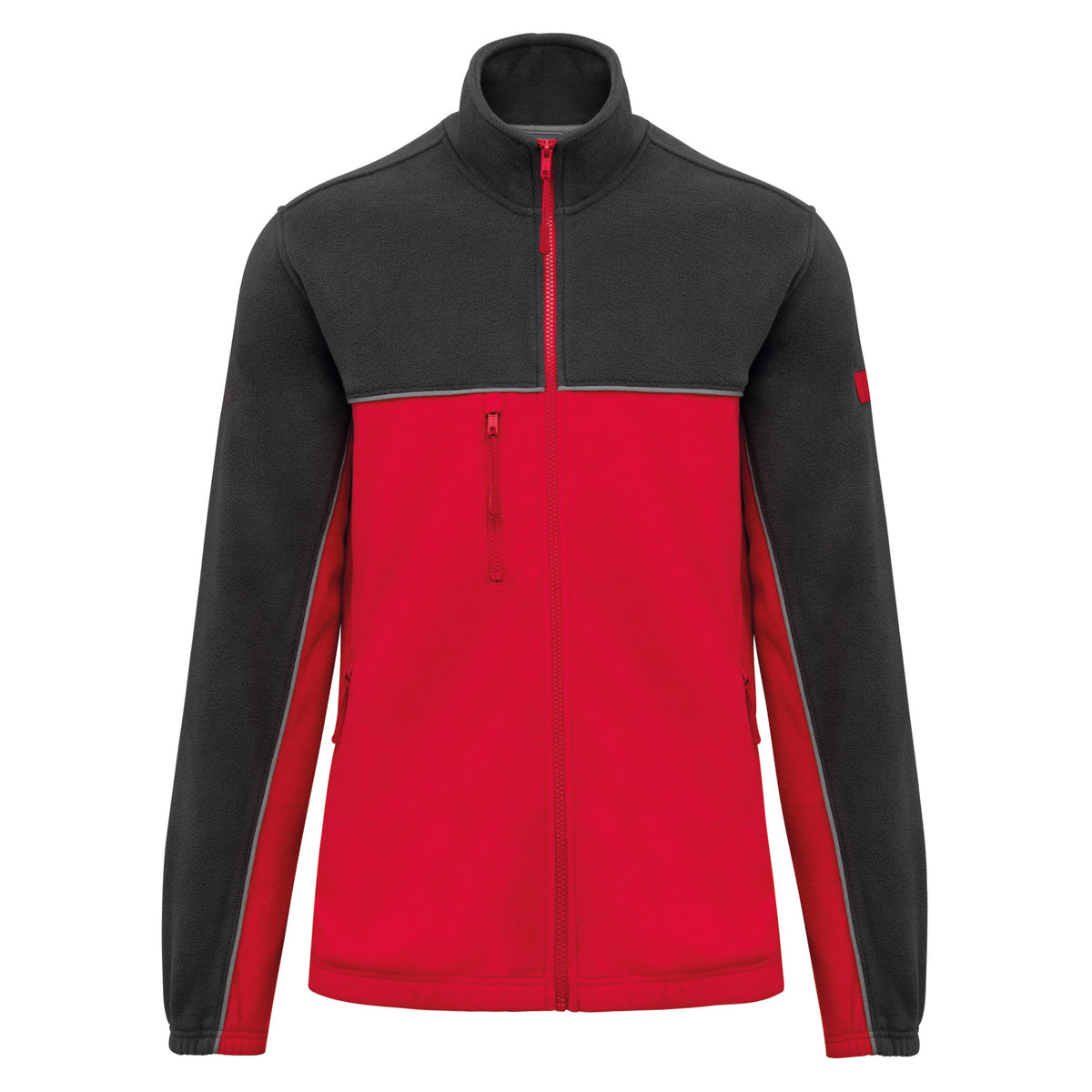 rouge, gris foncé, avant