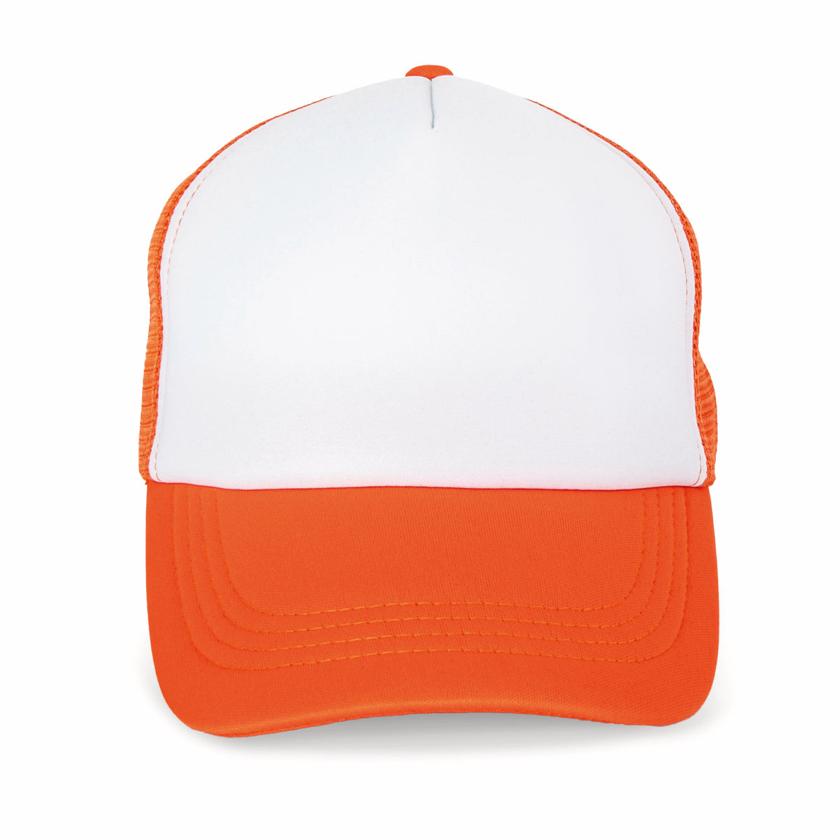 Blanc, orange fluo, avant