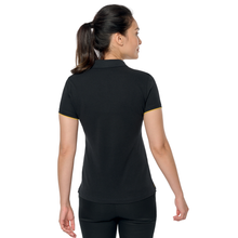 Polo contrasté manches courtes femme