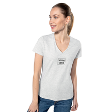 T-shirt col V manches courtes femme