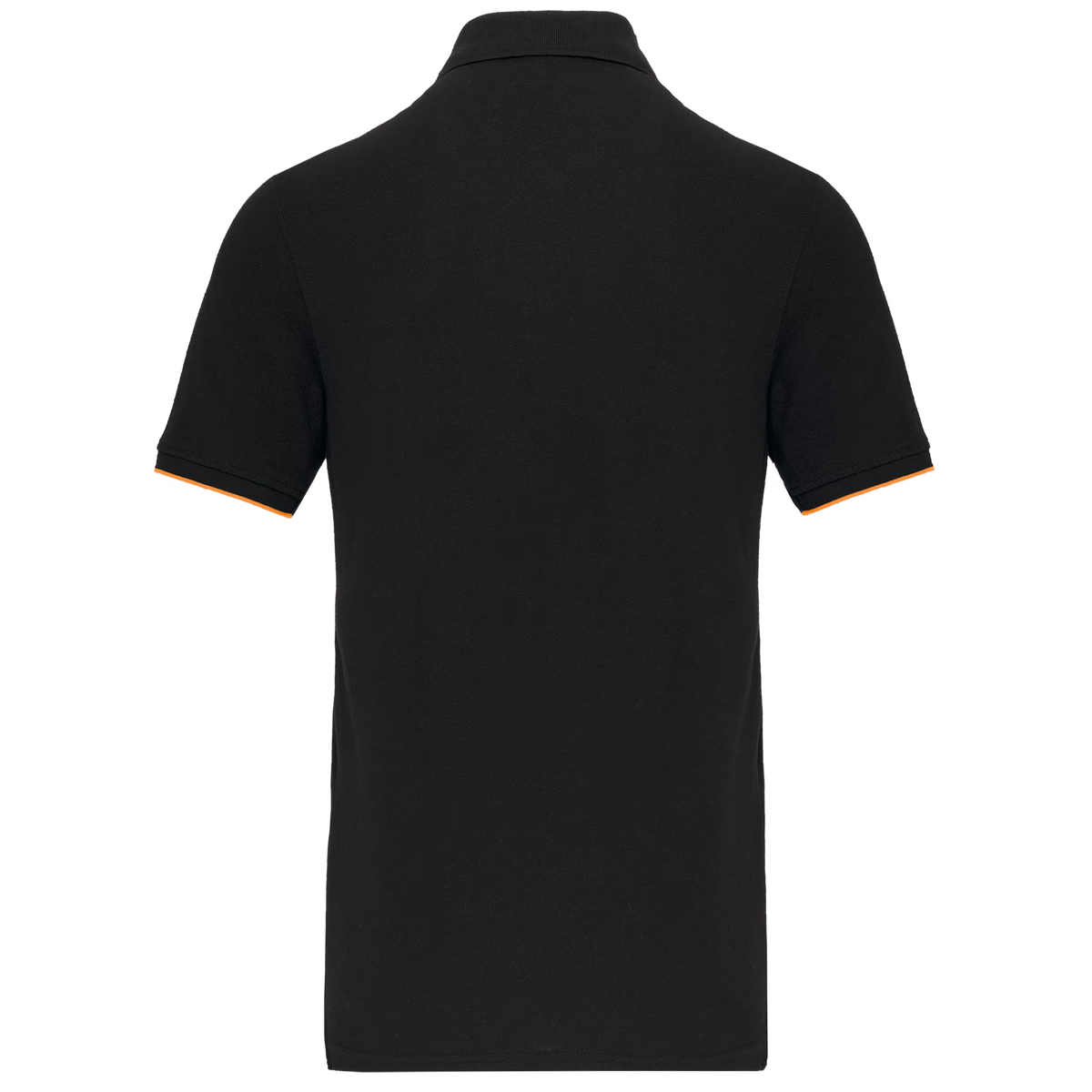 noir, orange, dos