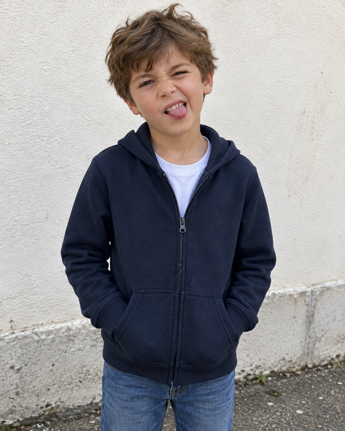 Veste à capuche zippé enfant — vue du produit