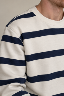 Sweat-shirt à rayures unisexe