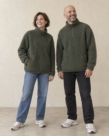Sweat-shirt zip en sherpa unisexe