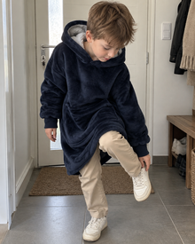Plaid poncho enfant