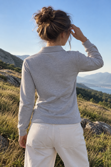 Polo manches longue femme