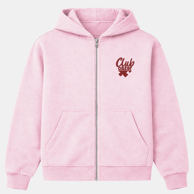Sweat zippé Club V.2 - Rose