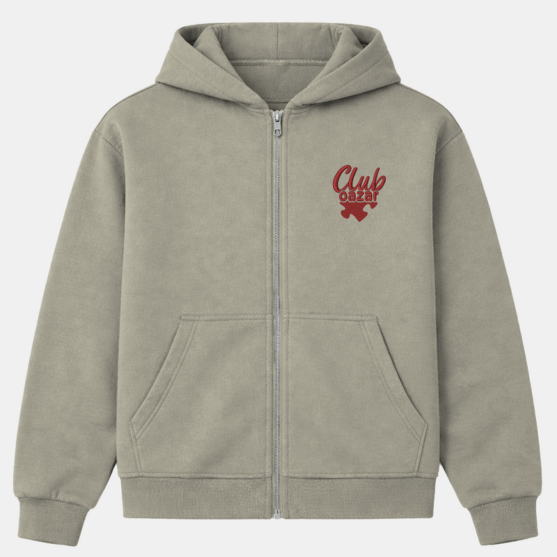 Sweat zippé Club V.2 - Olive pâle